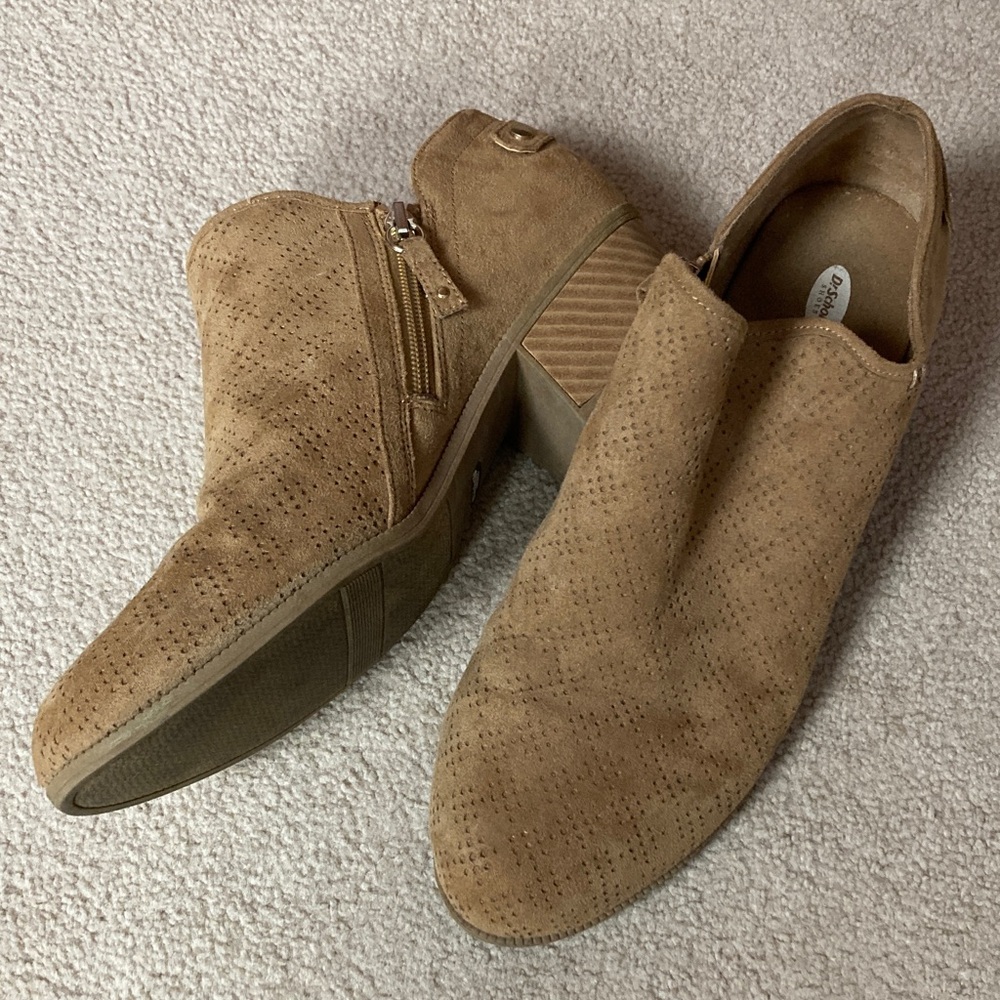 Dr. Scholl's Women's Rate Bootie Perforated Slip On Zip Be Energized Foam 11